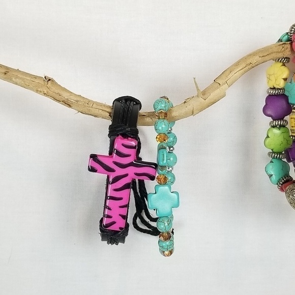 Stretch bead and leather bracelets Lot of 7 - Picture 4 of 4